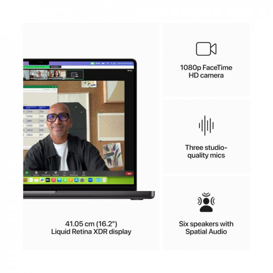 Apple 2023 MacBook Pro 16-inch M3 Max chip with 16core CPU and 40core GPU 48GB Unified Memory 1TB - Space Black