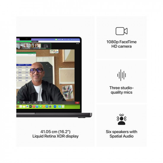 Apple 2023 MacBook Pro 16-inch M3 Pro chip with 12core CPU and 18core GPU 36GB Unified Memory 512GB - Space Black