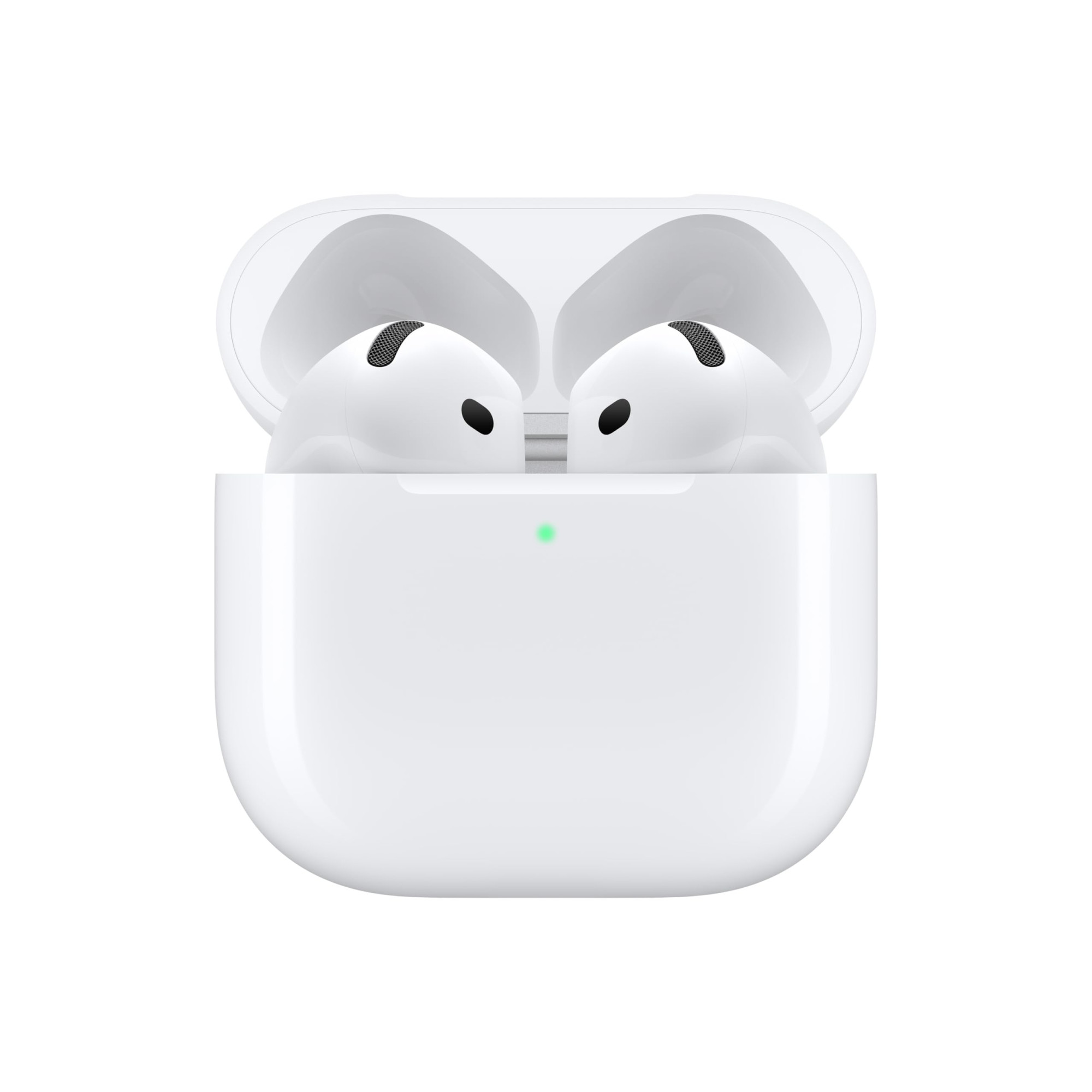 Apple AirPods 4 Wireless Earbuds Bluetooth Headphones Personalised Spatial Audio Sweat and Water Resistant USB-C Charging Case H2 Chip Up to 30 Hours of Battery Life Effortless Setup for iPhone