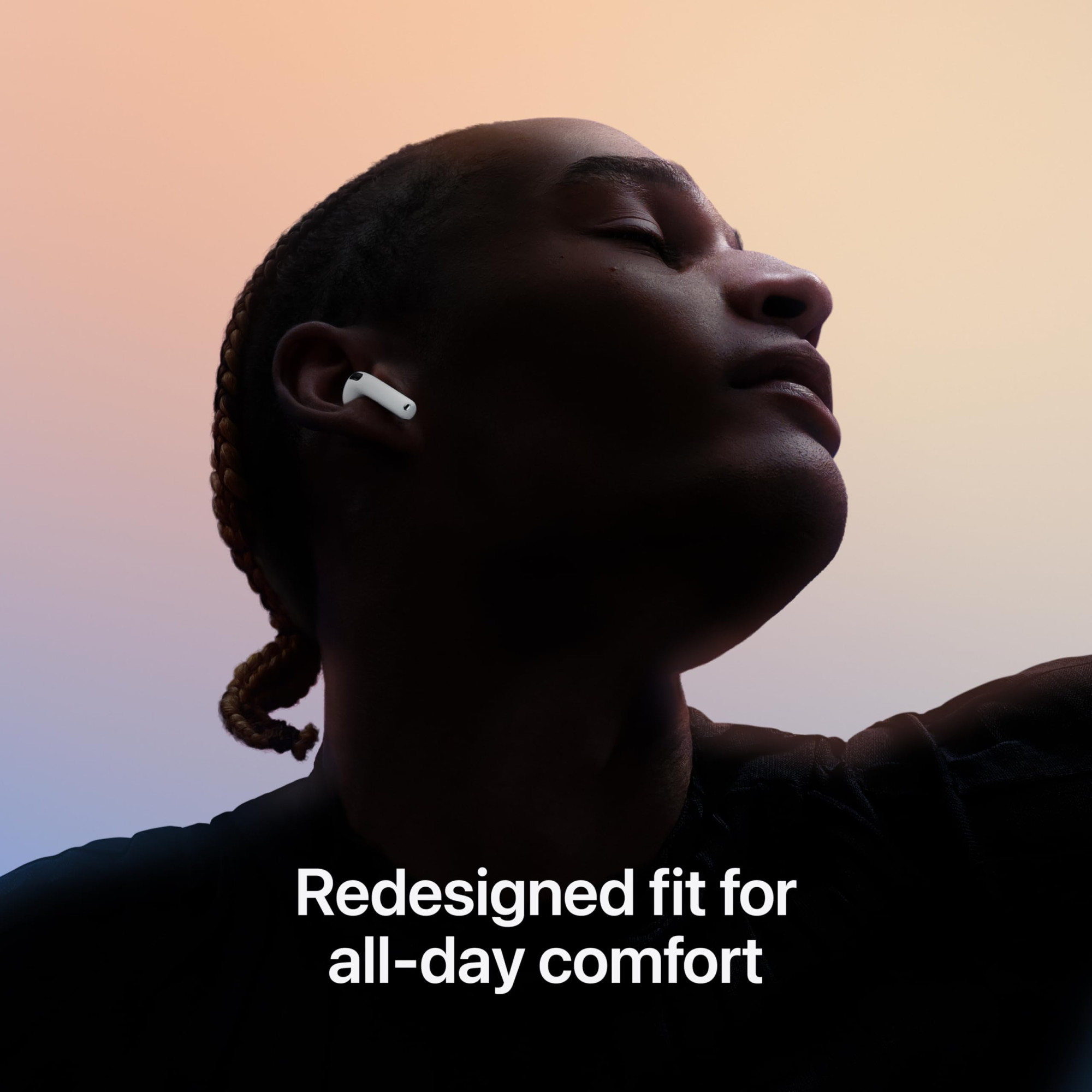 Apple AirPods 4 Wireless Earbuds Bluetooth Headphones with Active Noise Cancellation Adaptive Audio Transparency Mode Personalised Spatial Audio USB-C Charging Case Wireless Charging H2 Chip