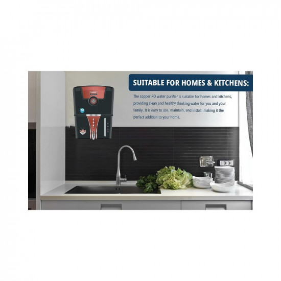 AQUA D PURE Advance Copper Ro Water Purifier with Uv Uf and Tds Controller12LBest for Home and office A88 Duke Copper RO
