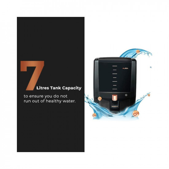 Aquaguard Aura UVUF 7L storage water purifiersuitable for Municipal waterTDS below 200ppmwith Pa Not Suitable for Borewell or tanker water