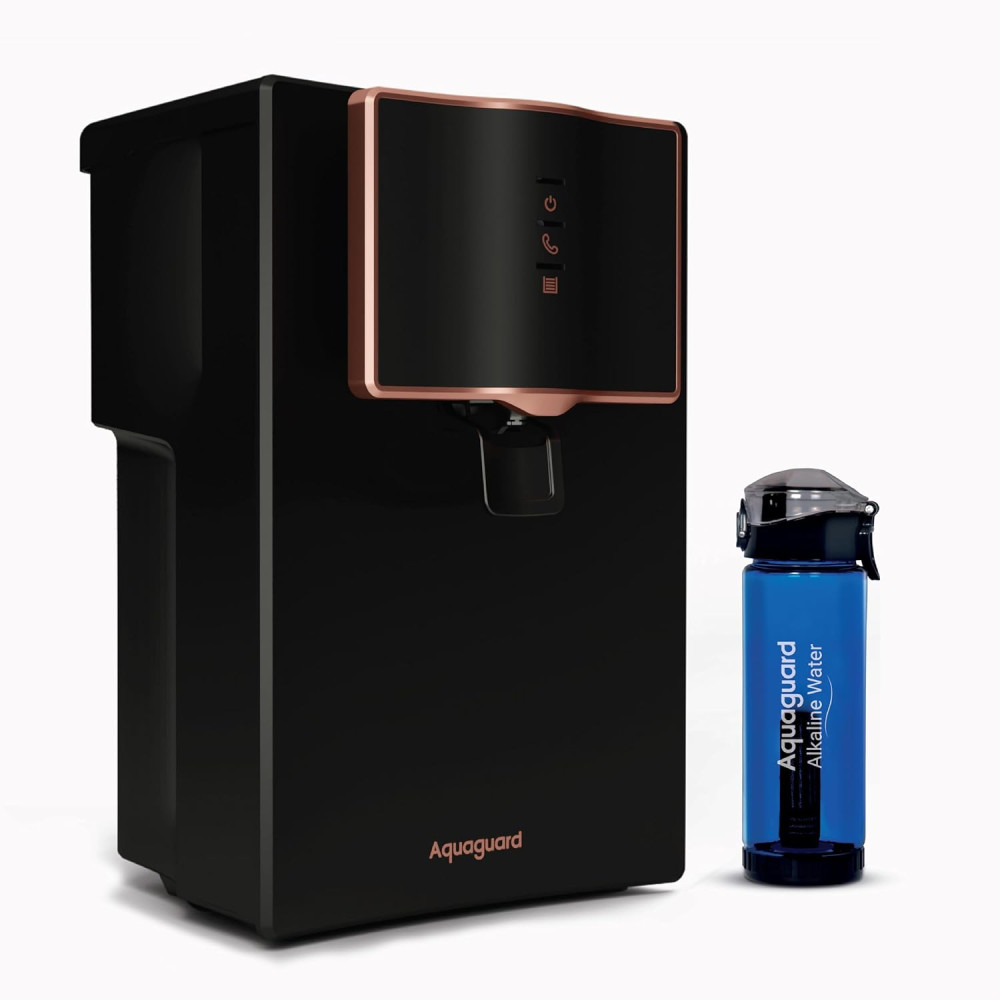 Image of Aquaguard Marvel NXT 10-Stage RO Water Purifier + 1 Complimentary Alkaline Water Bottle | Up to 60% Water Savings | RO+UV+UF+Active Copper Tech | Taste Adjuster | Suitable for all Water Sources