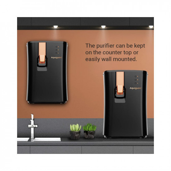 Aquaguard Ritz ROUV e-BoilingTaste AdjusterMTDSStainless Steel with Active Copper  Zinc water purifier