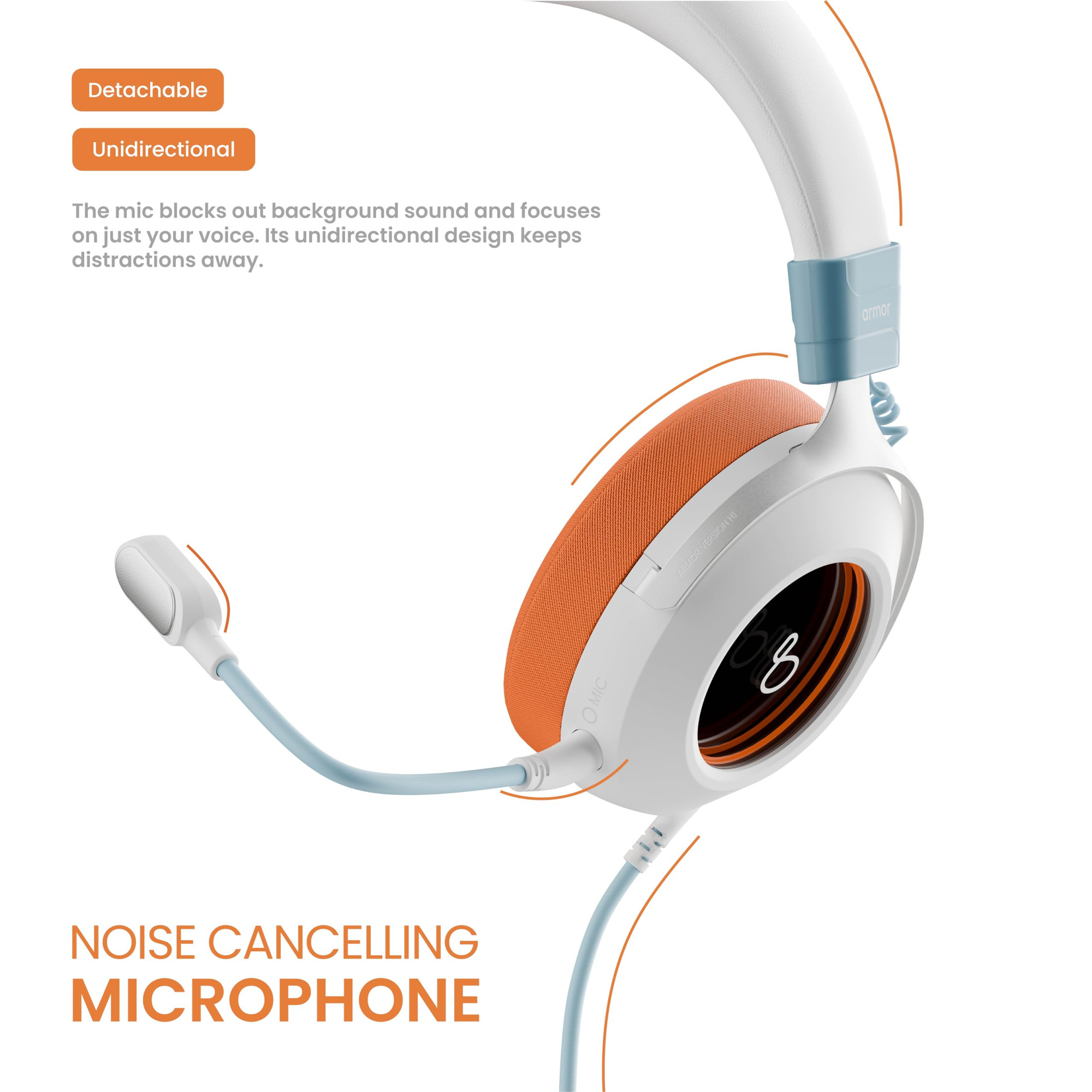 Armor VersionH1 Wired Over Ear Gaming Headphones with Mic Detachable 50mm Neodymium Drivers with 71 Surround Sound Noise Cancellation RGB Loop Lights Type C for PCPSXboxNintendo