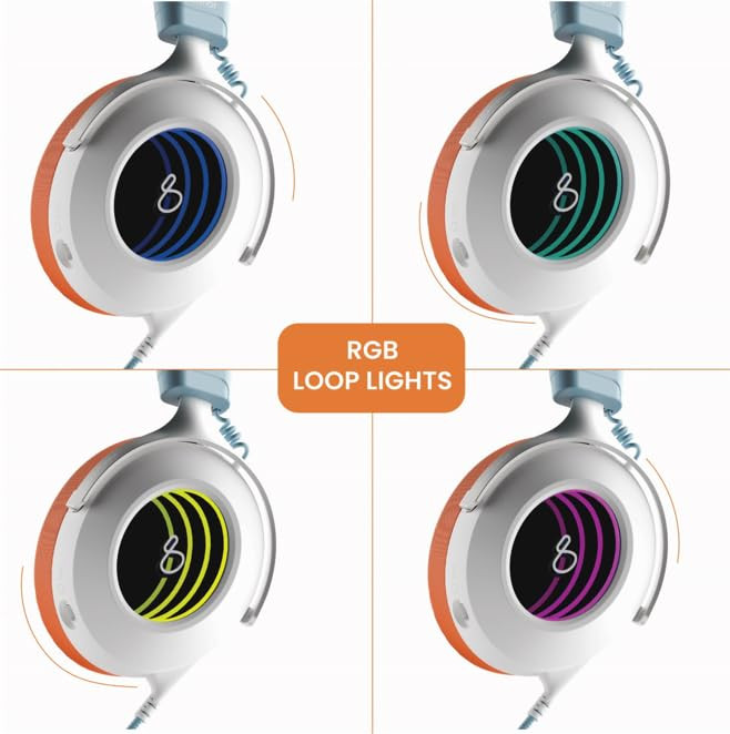 Armor VersionH1 Wired Over Ear Gaming Headphones with Mic Detachable 50mm Neodymium Drivers with 71 Surround Sound Noise Cancellation RGB Loop Lights Type C for PCPSXboxNintendo