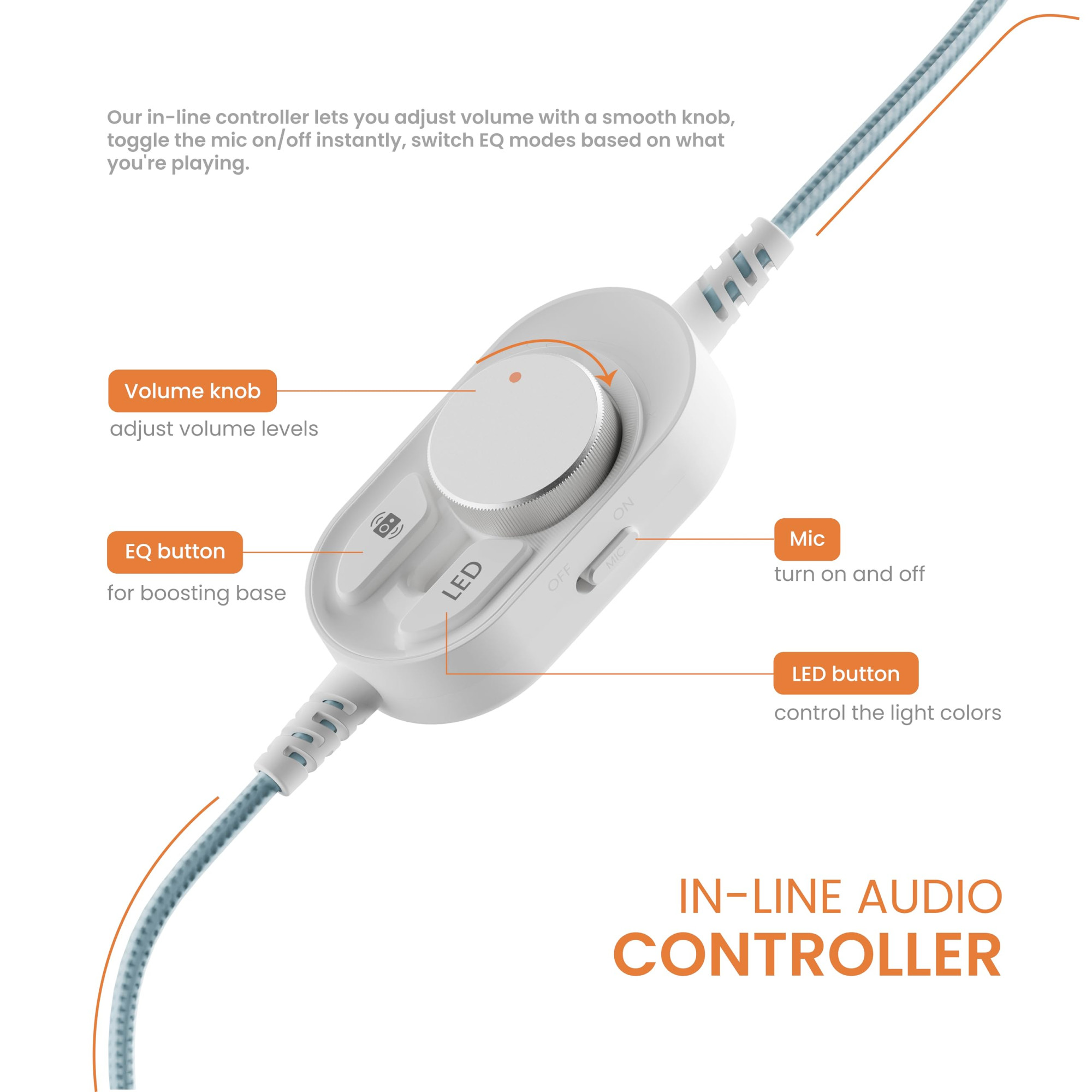 Armor VersionH1 Wired Over Ear Gaming Headphones with Mic Detachable 50mm Neodymium Drivers with 71 Surround Sound Noise Cancellation RGB Loop Lights Type C for PCPSXboxNintendo