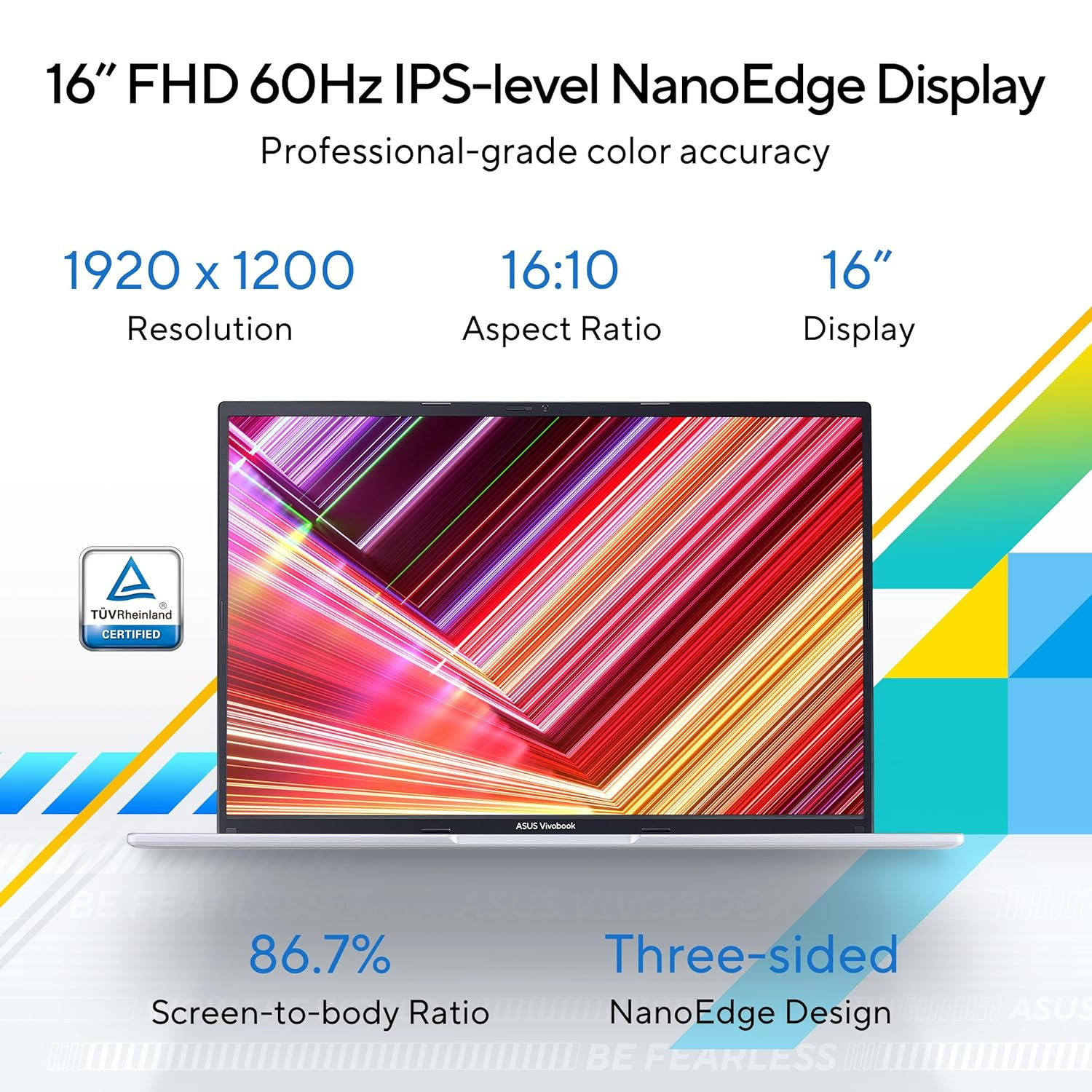 ASUS Vivobook 16 Thin Light Laptop 16 4064cmWUXGA 1610 60 Hz Intel Core i7-12700H 16GB DDR4512GB SSDIntel Iris Xe GraphicsWin 11Office 2021Transparent Silver188 Kg X1605ZAC-MB741WS