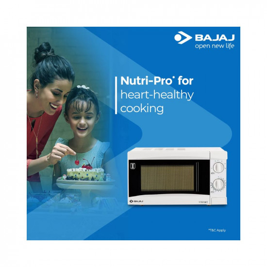 Bajaj 1701 MT 17L Solo Microwave Oven White