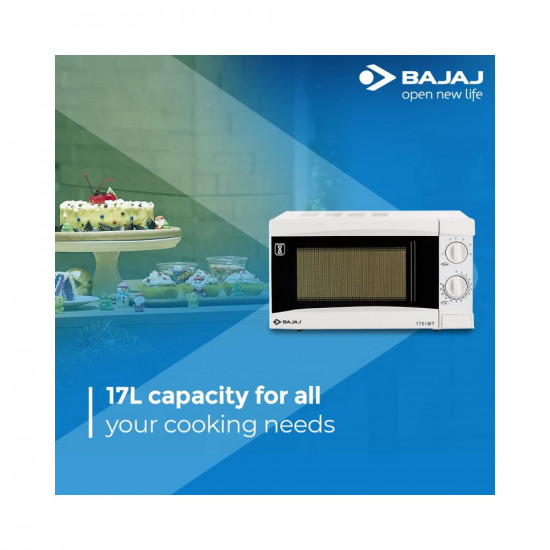 Bajaj 1701 MT 17L Solo Microwave Oven White