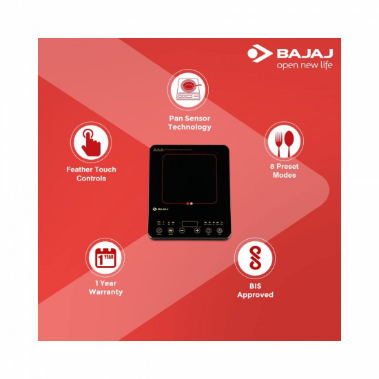 Bajaj ABS Majesty Slim 2100 Watt Induction Cooktop Black