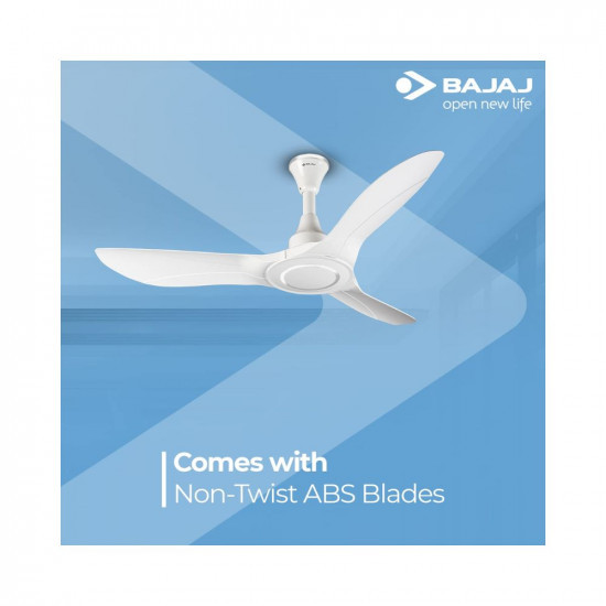 Bajaj Astor 1250mm White and Silver Chrome Ceiling Fan