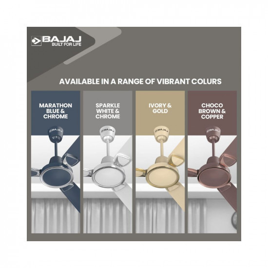 Bajaj Crescent 12S1 1200mm Choco Brown and Copper Ceiling Fan