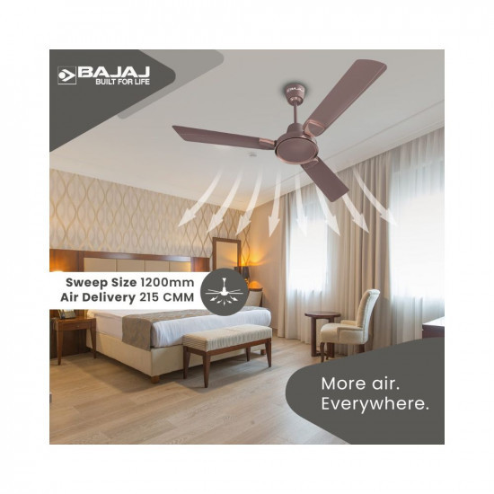 Bajaj Crescent 12S1 1200mm Choco Brown and Copper Ceiling Fan