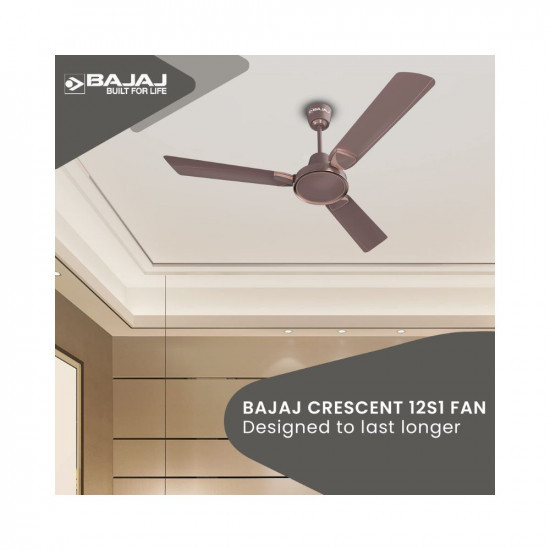 Bajaj Crescent 12S1 1200mm Choco Brown and Copper Ceiling Fan
