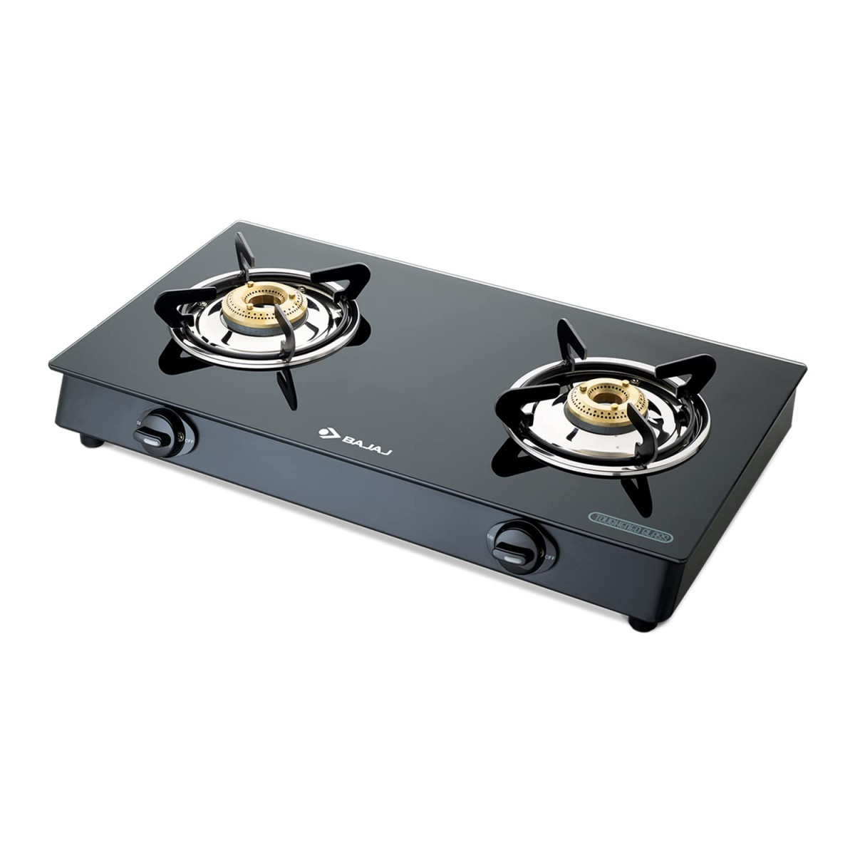 Bajaj GP6 2-Burner Stainless Steel Glass Gas Stove Manual Black ISI Certified