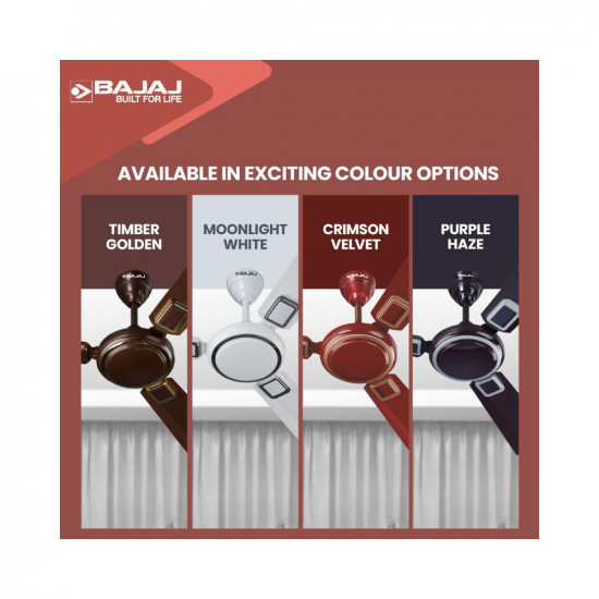 Bajaj Grace Neo BBD EE 1200mm Crimson Velvet Ceiling Fan