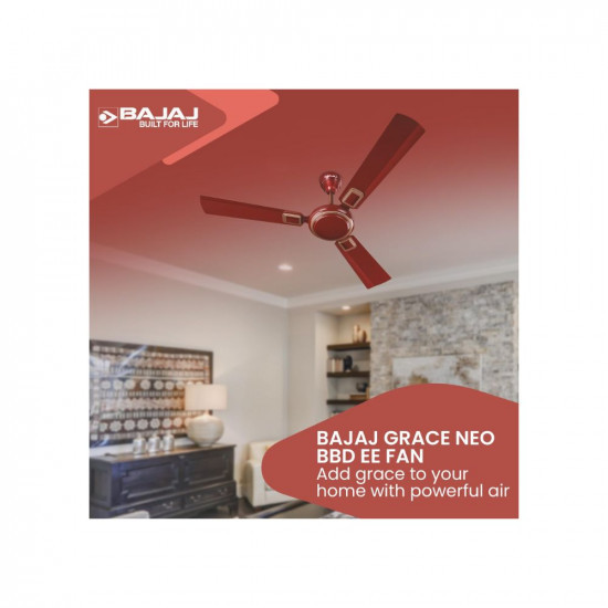 Bajaj Grace Neo BBD EE 1200mm Crimson Velvet Ceiling Fan