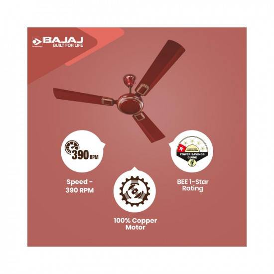 Bajaj Grace Neo BBD EE 1200mm Crimson Velvet Ceiling Fan