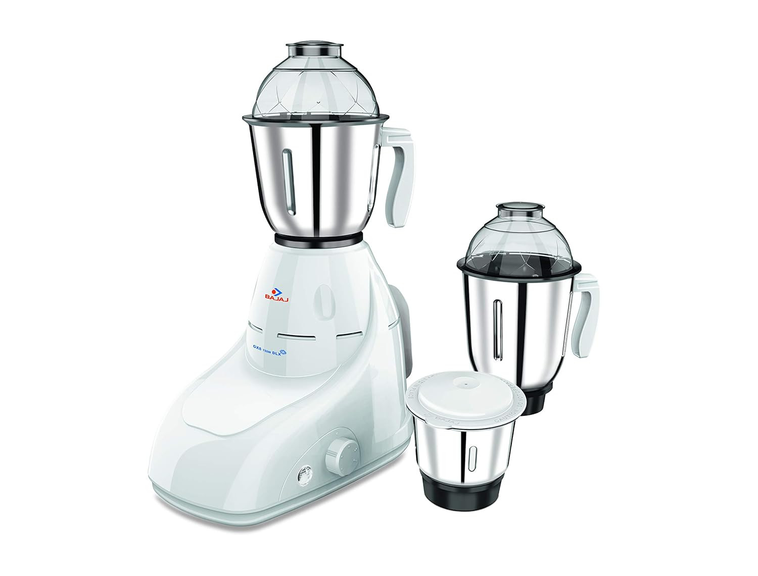 Bajaj GX 8 750 watts DLX 750W Mixer Grinder with 3 Jars White Plastic