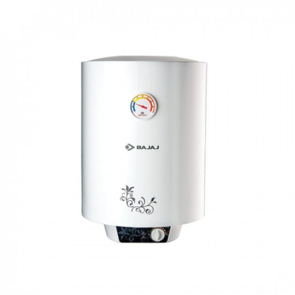 Image of Bajaj New Shakti Storage 25 Litre Vertical Water Heater, White, 4 Star (43.3 x 44.1 x 57 cms) wall mounting