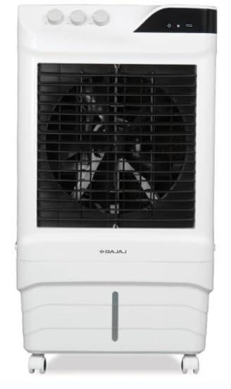 Bajaj Shield Series Elevate 65 Litre Personal Air Cooler for Home DuraTuff PRO Motor DuraMarine PRO Pump 1 Year Warranty Inverter Compatibility Anti-Bacterial Hexacool Master White