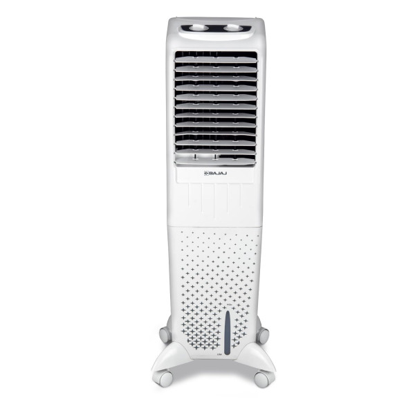 Image of Bajaj TMH35 35L Tower Air Cooler with DuraMarine Pump (2-Yr Warranty by Bajaj), Ice Chamber, Anti-Bacterial Hexacool Master, Typhoon Blower Technology, Portable AC, White Air Cooler for Home
