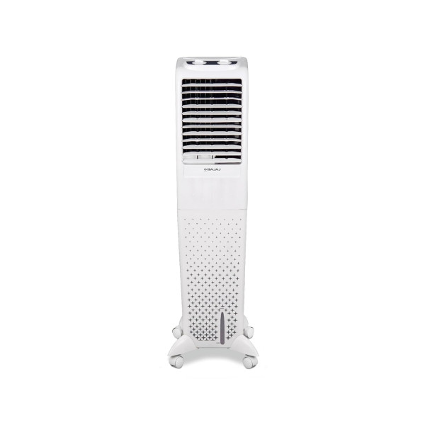 Image of Bajaj TMH50 Tower Air Cooler for Room 50L|For Larger Room|Inverter Compatibility|Honeycomb Cooling Pads|Typhoon Blower Tech|Portable AC|30-Ft Air Throw|3-Yr Product 2-Yr Pump 1-Yr Motor Warranty|White