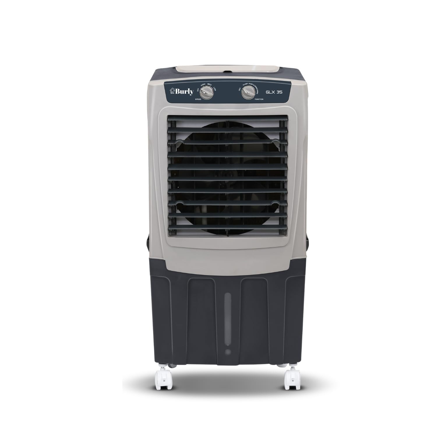 BHABURLY  GLX 35 LTR  Personal Portable Cooler with Anti Bacterial Honeycomb  Highest Airthrow in Segment  Auto Swing  3 Speed Control  Low Power Consumption  One Year Warranty
