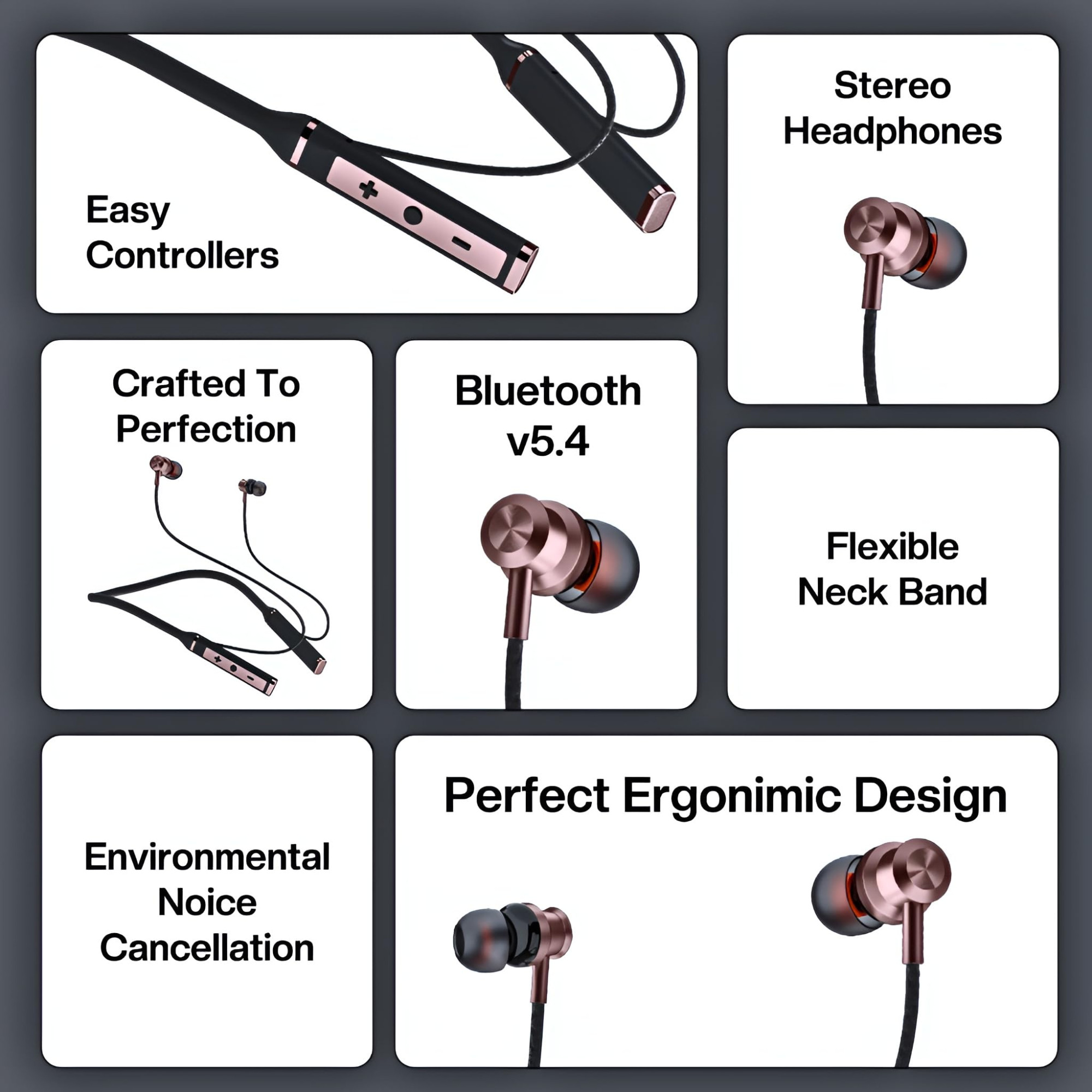 Black-R Bluetooth Wireless in Ear Earphones with Mic Bombastic Bass - 13 mm Drivers Dust and Water Resistant Fast Charge Low Latency v54 Bluetooth Neckband Black