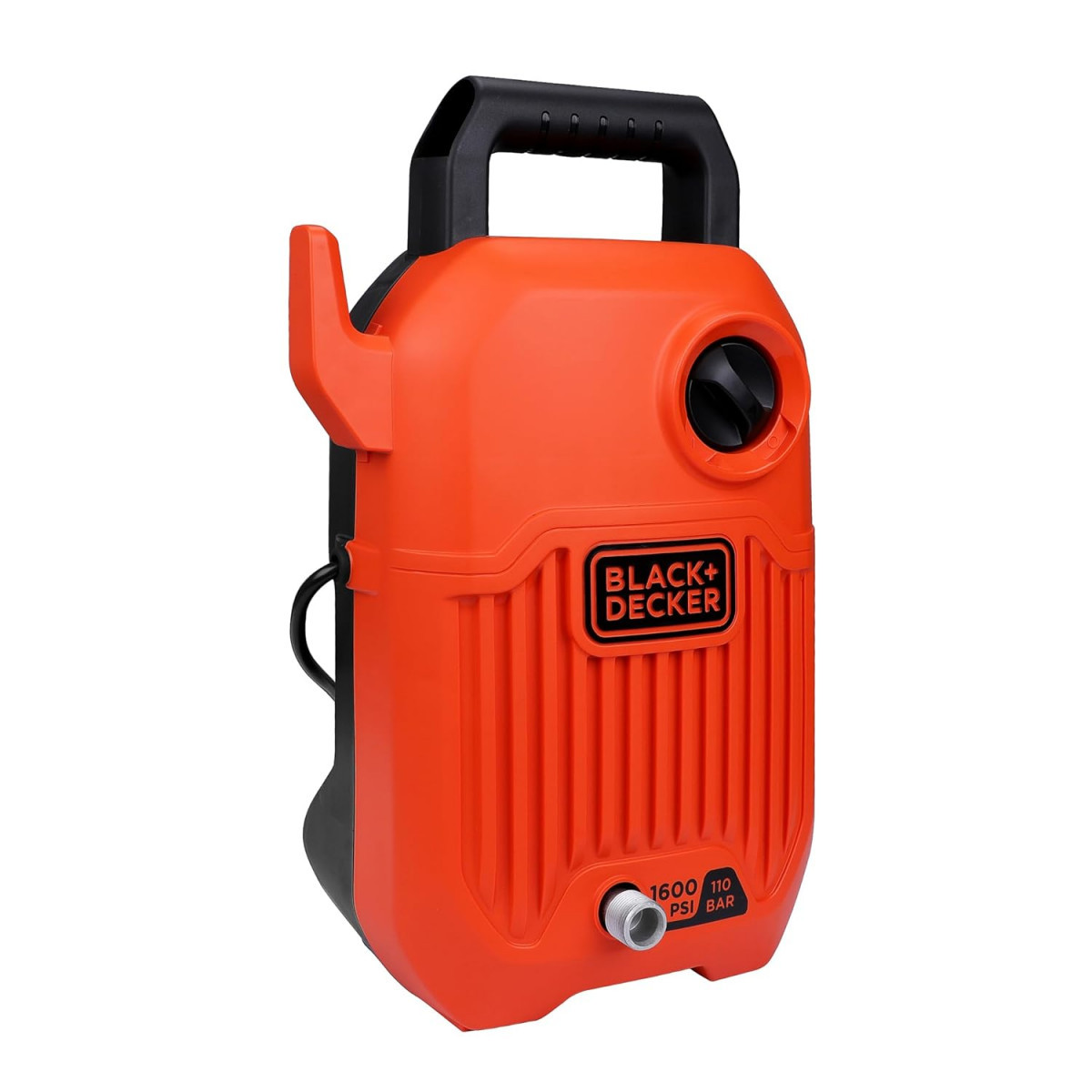 BLACKDECKER BEPW1600 1300W 1600 PSI 110 Bar Pressure Washer for Car Bike Home Garden Cleaning Use with Multiple Accessories Included 1 Year Warranty Orange Black