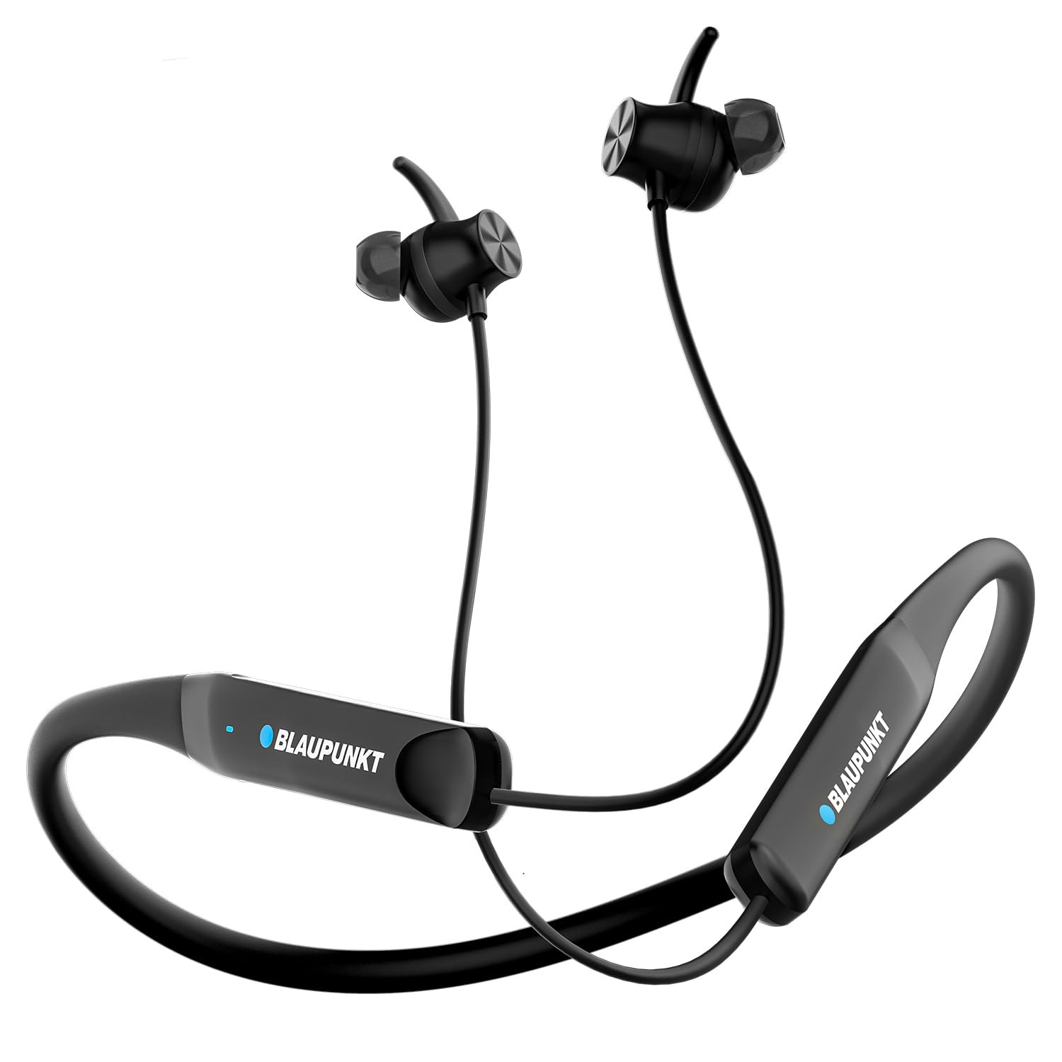 BLAUPUNKT BE120 Touch Wireless in-Ear Neckband with Touch for On-Off Volume Control On The Phone Premium Style No Need to Charge for Days 40 Hrs Playtime Black