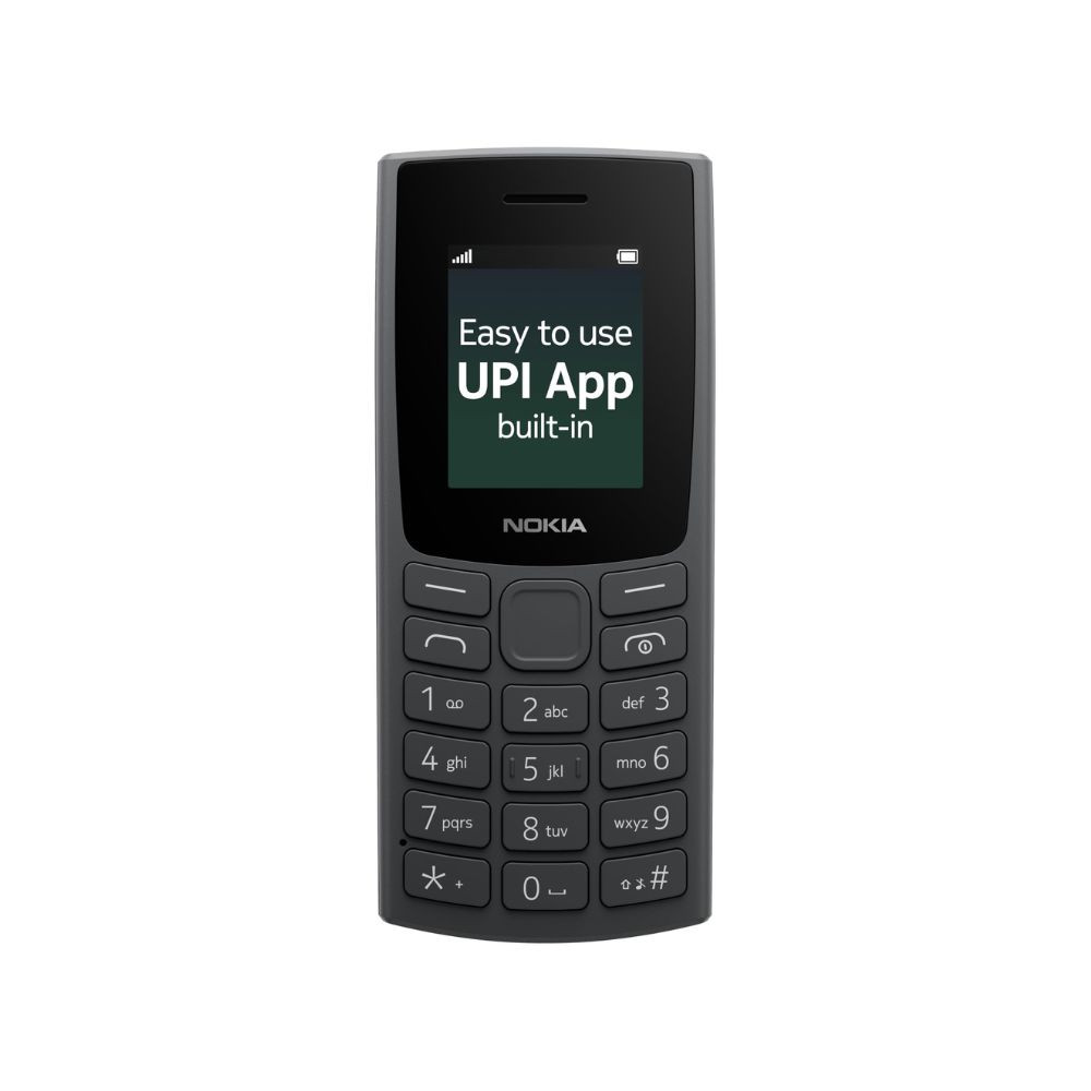 Nokia All-New 105 Single Sim Keypad Phone with Built-in UPI Payments Long-Lasting Battery Wireless FM Radio Charcoal