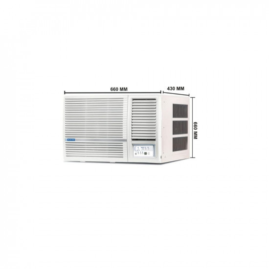 Blue Star 1 Ton 5 Star Fixed Speed Window AC Copper Turbo Cool Humidity Control Fan Modes-AutoHighMediumLow Hydrophilic Blue Fins Dust Filters Self-Diagnosis 2023 Model WFA512LN White