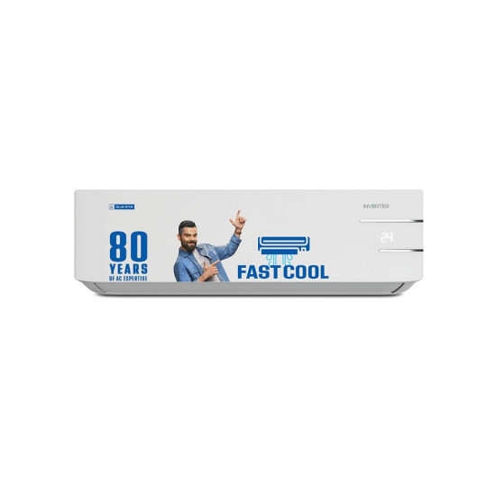 Blue Star 2 Ton 3 Star Convertible 5 in 1 Cooling Inverter Split AC Copper Summer Cool Smart Ready Auto Defrost Stabalizer Free Operations Dust Filters Blue Fins 2023 Model IC324YNU White