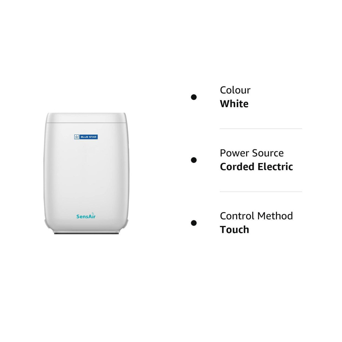 Blue Star Air Purifier AP420OANRoom Air Purifier with UV Based Microbe Sterilize technologySensAirHEPA FilterActive CarbonRemoves 997 Airborne Viruses  Bacteria592 sq ft Coverage Area