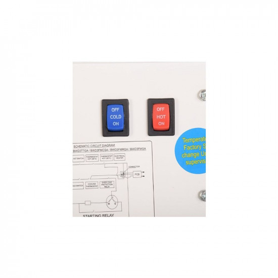 Blue Star Hot Cold and Normal Water Dispenser with Non Cooling Storage Cabinet - White Blue