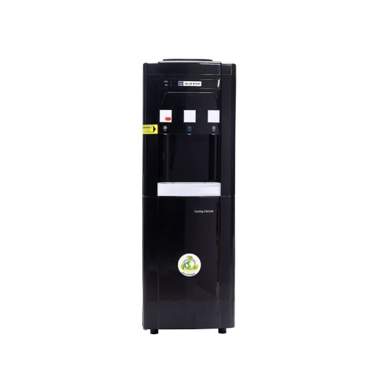 Blue Star Water Dispenser with Refrigerator - Black Color