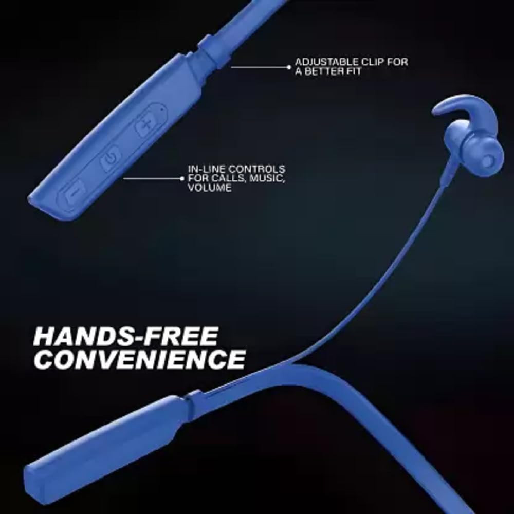 Bluetooth Headphones aptX-HD Wireless 50 Earbuds with Mic Magnetic in-Ear Neckband Earphones IPX7 Sweatproof Deep Bass 12Hrs Playtime Sports Headset for Music Workout Phone Calls Blue