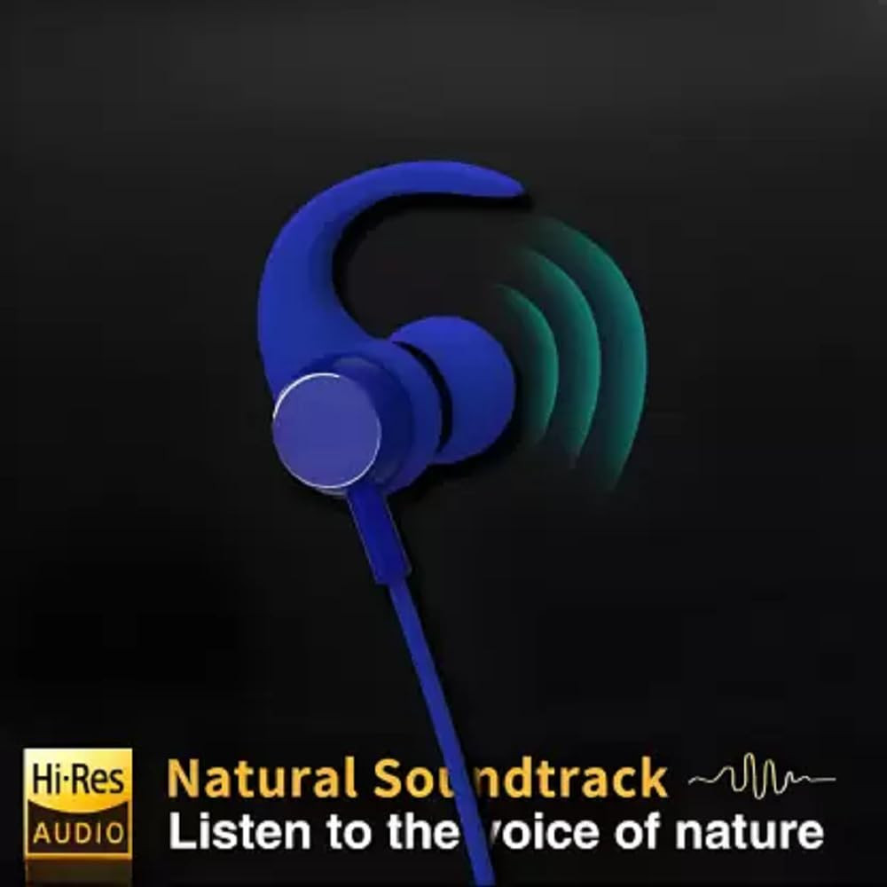 Bluetooth Headphones aptX-HD Wireless 50 Earbuds with Mic Magnetic in-Ear Neckband Earphones IPX7 Sweatproof Deep Bass 12Hrs Playtime Sports Headset for Music Workout Phone Calls Blue