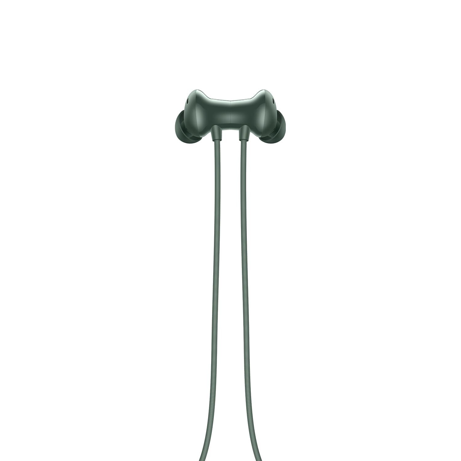 Bluetooth Wireless in Ear Earphones Compatible with OnePlus Bullets Z2 with Mic Bombastic Bass 10 Mins Charge - 20 Hrs Music 30 Hrs Battery Life-Green