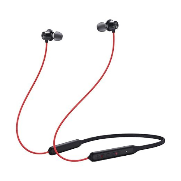 Image of Bluetooth Wireless in Ear Earphones Compatible with OnePlus with Mic, Bombastic Bass, 10 Mins Charge - 20 Hrs Music, 30 Hrs Battery Life-Red