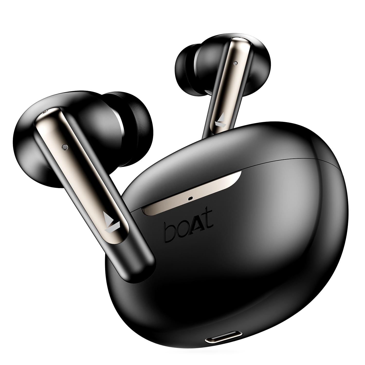 boAt Airdopes 141 ANC32dB 50ms Low Latency 4Mics ENx42Hrs Battery Fast ChargeIPX5 v53 Bluetooth TWS in Ear Earbuds Wireless Earphones with mic Gunmetal Black