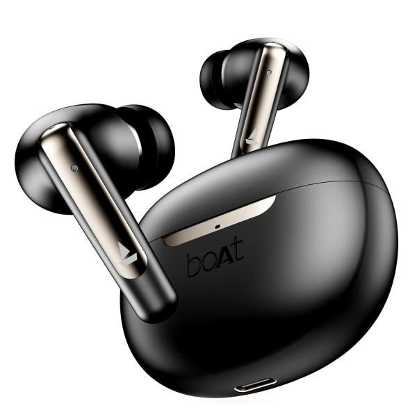 Image of boAt Airdopes 141 ANC(~32dB), 50ms Low Latency, 4Mics ENx,42Hrs Battery, Fast Charge,IPX5, v5.3 Bluetooth TWS in Ear Earbuds Wireless Earphones with mic (Gunmetal Black)