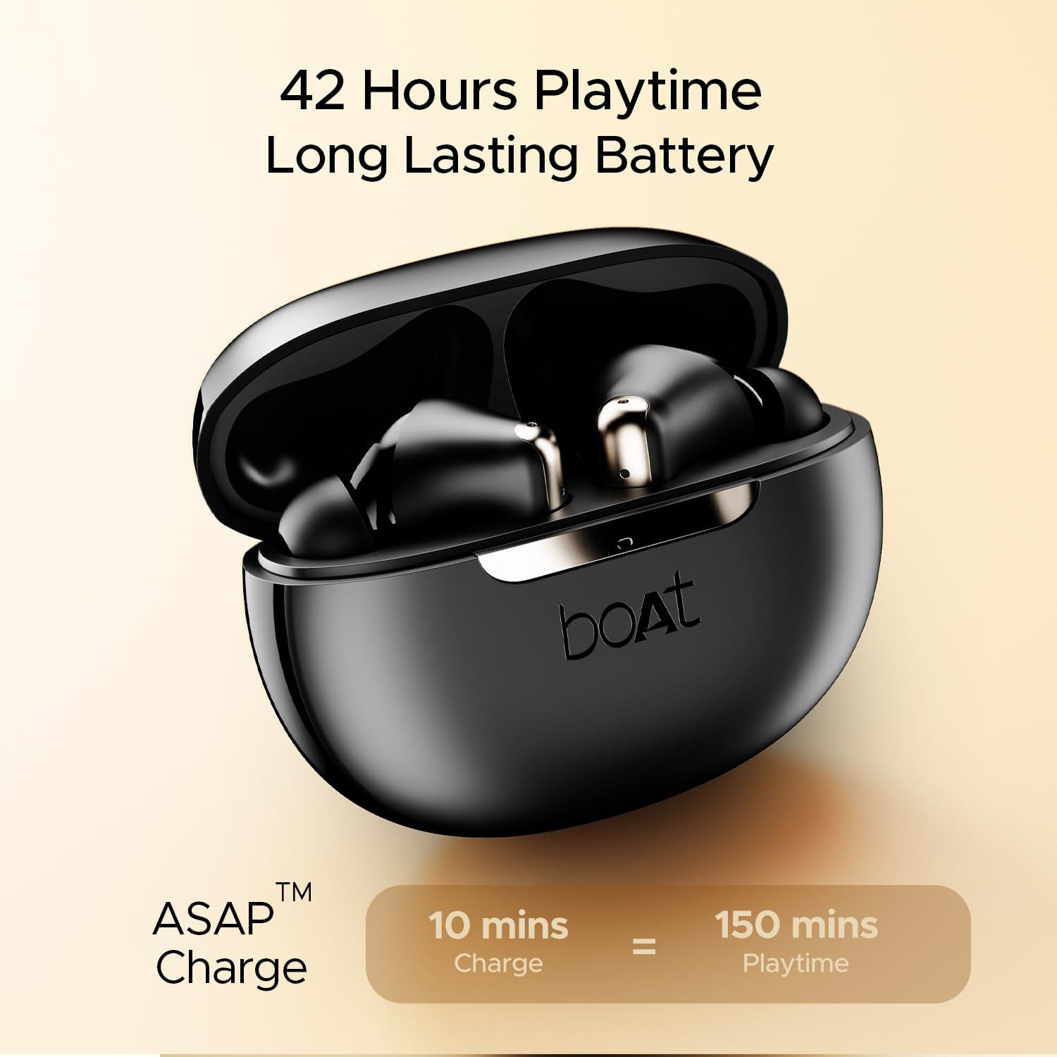 boAt Airdopes 141 ANC32dB 50ms Low Latency 4Mics ENx42Hrs Battery Fast ChargeIPX5 v53 Bluetooth TWS in Ear Earbuds Wireless Earphones with mic Gunmetal Black