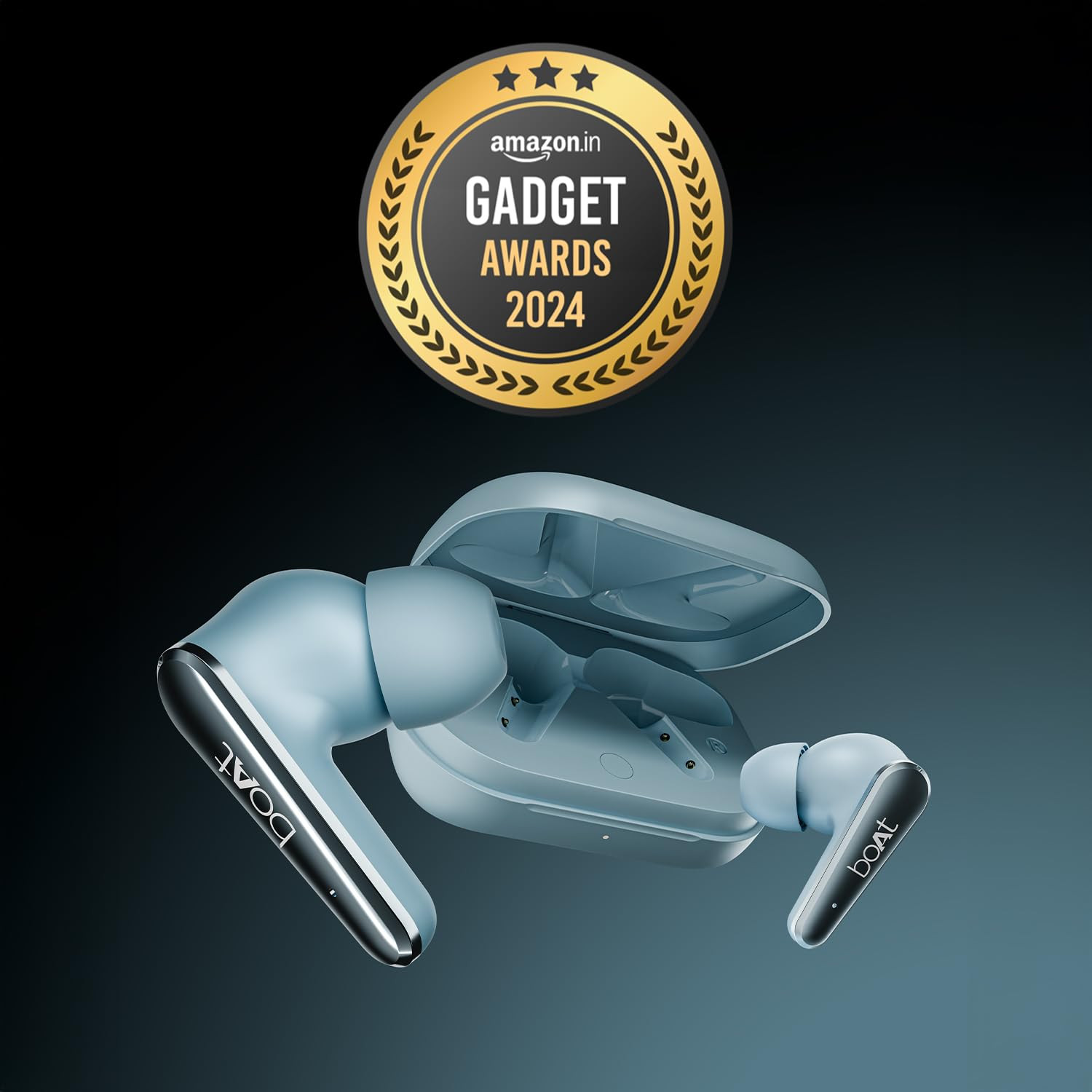 boAt Airdopes 280 ANC Active Noise Cancellation32dB 60Hrs Battery 13mm Drivers 4Mics ENx Fast Charge IPX5 v53 Bluetooth Earbuds TWS Ear Buds Wireless Earphones with mic Active Black