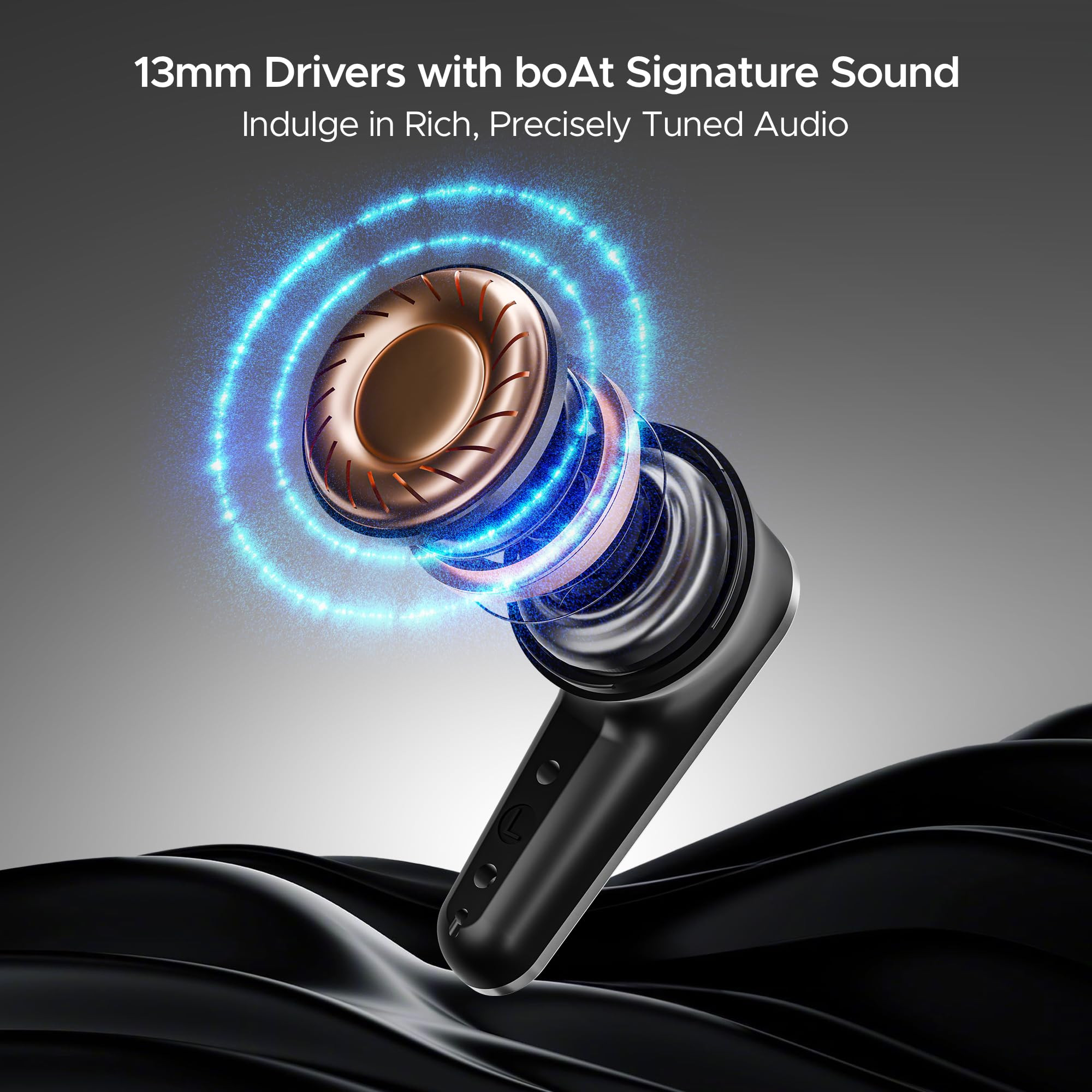 boAt Airdopes 280 ANC Active Noise Cancellation32dB 60Hrs Battery 13mm Drivers 4Mics ENx Fast Charge IPX5 v53 Bluetooth Earbuds TWS Ear Buds Wireless Earphones with mic Active Black