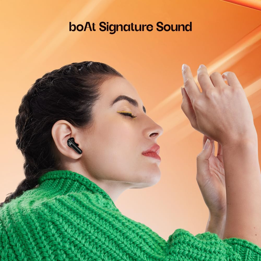 Boat Airdopes 301 TWS in Ear Earbuds 75hrs Playtime Quad Mics with ENx ASAP Charge IWP Tech Beast Mode 50ms Low Latency 10mm Drivers Bluetooth v53 IPX5 ResistanceMidnight Shadow