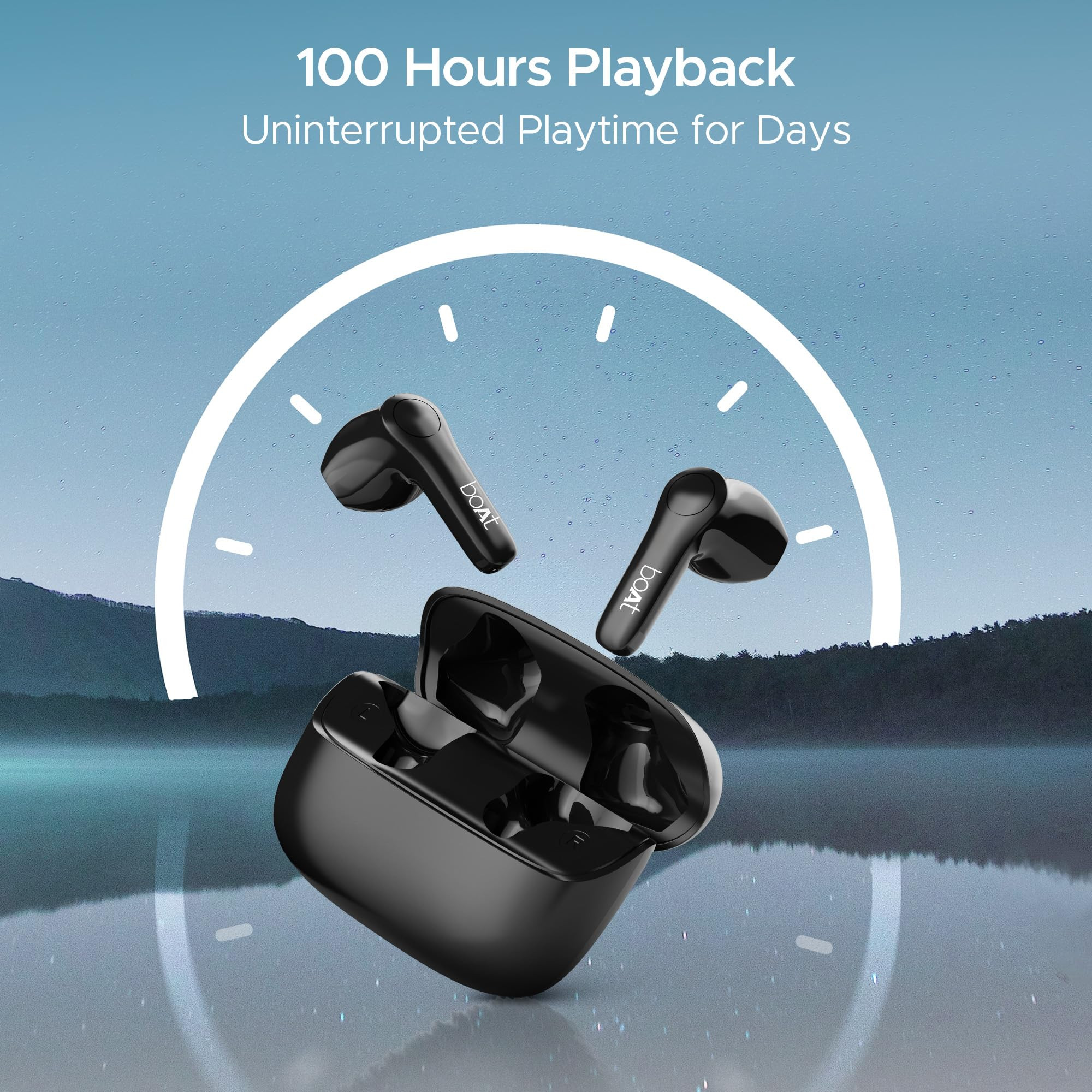 boAt Airdopes Atom 81 Pro 100Hrs Battery 4Mics ENx Tech 50ms Low Latency 13mm Drivers Fast Charge IPX5 v51 Bluetooth TWS in Ear Earbuds Wireless Earphones with mic Obsidian Noir