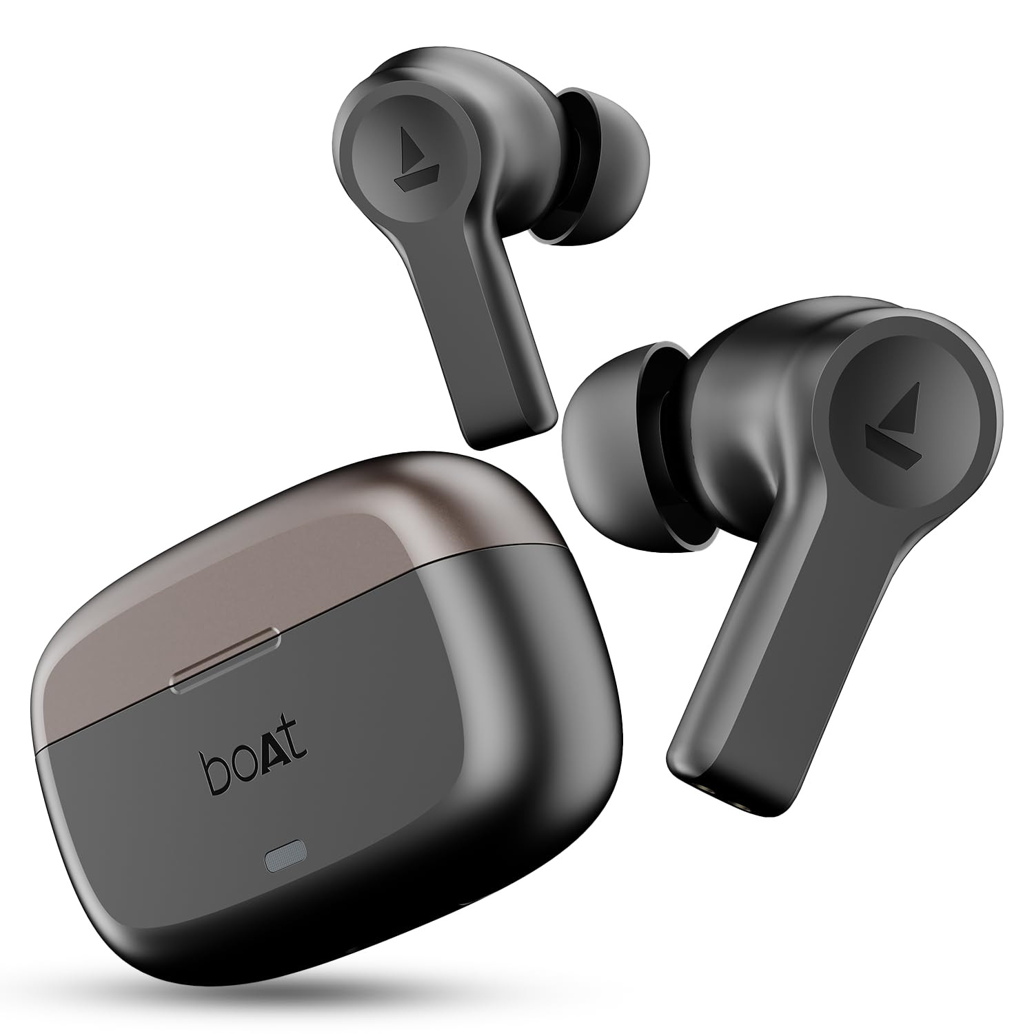boAt Airdopes Flex 454 ANC 60HRS Battery ANC32dB App Support 4Mics ENx Fast Charge Dual Pairing IPX5 v52 Bluetooth Earbuds TWS Ear Buds Wireless Earphones with mic Gunmetal Black